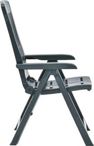 vidaXL Rozkładane krzesła do ogrodu, 2 szt., plastikowe, zielone 4