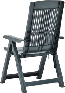 vidaXL Rozkładane krzesła do ogrodu, 2 szt., plastikowe, zielone 6