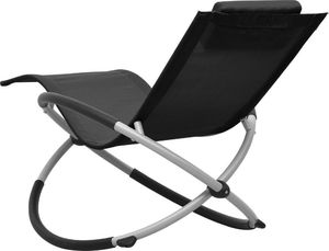 vidaXL leżak dla dzieci, stalowy, czarny (47793) 4