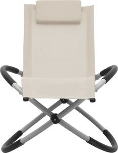 vidaXL leżak dla dzieci, stalowy, kremowy (47794) 2