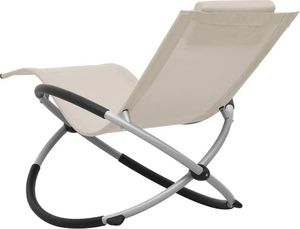 vidaXL leżak dla dzieci, stalowy, kremowy (47794) 4