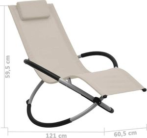 vidaXL leżak dla dzieci, stalowy, kremowy (47794) 6