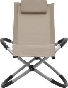 vidaXL leżak dla dzieci, stalowy, taupe (47795) 2