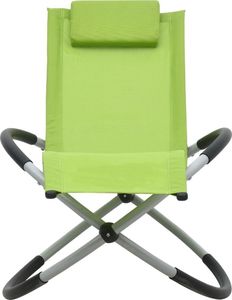 vidaXL leżak dla dzieci, stalowy, zielony (47796) 2