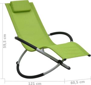vidaXL leżak dla dzieci, stalowy, zielony (47796) 6