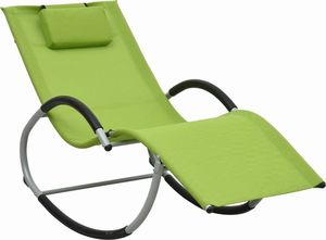 vidaXL leżak z poduszką, zielony, textilene (47791) 1