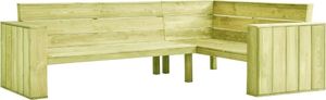 vidaXL Ogrodowa ławka narożna, 239 cm, impregnowane drewno sosnowe 1