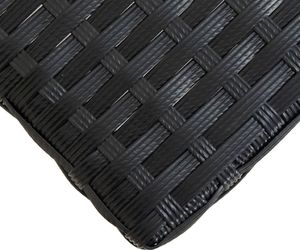 vidaXL Ławka ogrodowa 120 cm czarna polirattan i drewno akacjowe 5