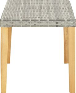 vidaXL ławka ogrodowa, 120 cm, szara, polirattan i drewno akacjowe (46489) 3
