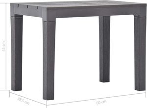 vidaXL ławki ogrodowe, 2 sztuki, mocca, plastik (48782) 5