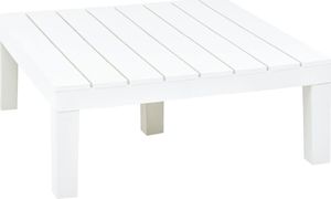 vidaXL stolik ogrodowy, biały, 78 x 78 x 31 cm, plastikowy (48827) 1
