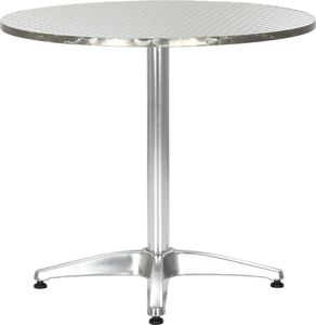 vidaXL Stół ogrodowy, srebrny, 80x70 cm, aluminiowy 2