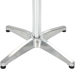 vidaXL Stół ogrodowy, srebrny, 80x70 cm, aluminiowy 3