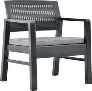 vidaXL 3 częściowy zestaw wypoczynkowy do ogrodu, plastik, antracyt (48824) 8