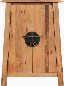 vidaXL Szafka do łazienki, lite drewno sosnowe z odzysku, 59x32x80 cm 4