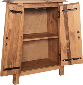 vidaXL Szafka do łazienki, lite drewno sosnowe z odzysku, 59x32x80 cm 6