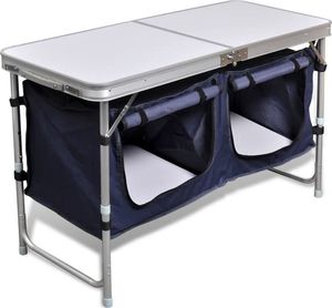 vidaXL Szafka turystyczna składana z aluminiową ramą 4