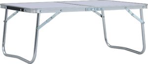vidaXL Składany stolik turystyczny biały 60x40cm 1