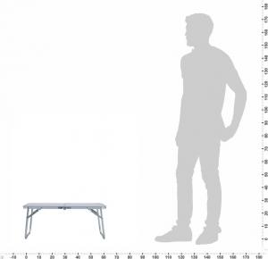 vidaXL Składany stolik turystyczny biały 60x40cm 8