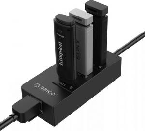 HUB USB Orico 4w1 1x RJ-45  + 3x USB-A 3.0 (HR01-U3-V1-BK-BP) 3