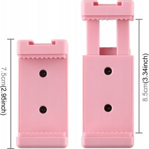 Selfie stick Puluz Uchwyt Na Telefon Statyw 2x Gwint 1/4"" Stopka Iso / Różowy 4