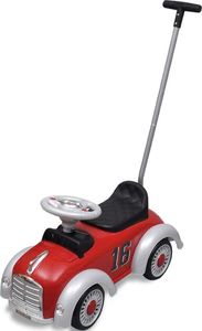 vidaXL Czerwony samochód-jeździk retro z drążkiem do pchania 2