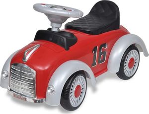 vidaXL Czerwony samochód-jeździk retro z drążkiem do pchania 4