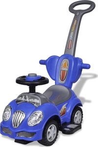 vidaXL Niebieski samochód jeździk z drążkiem do pchania 2