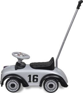 vidaXL Samochód jeździk retro z drążkiem do pchania szary 5