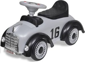vidaXL Samochód jeździk retro z drążkiem do pchania szary 6