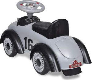 vidaXL Samochód jeździk retro z drążkiem do pchania szary 7