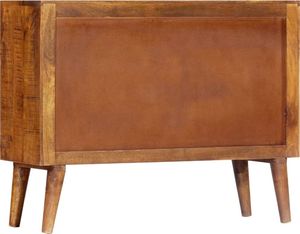 vidaXL Szafka z nadrukiem, 90 x 30 x 70 cm, lite drewno mango 4