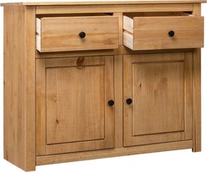vidaXL Szafka, 93x40x80 cm, lite drewno sosnowe, seria Panama 5