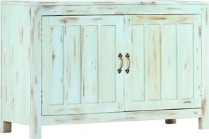 vidaXL Szafka, jasnoniebieska, 110x35x70 cm, lite drewno mango 1