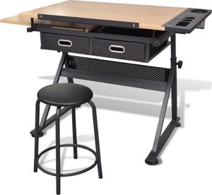 Biurko vidaXL 20087 Jasnobrązowe 118 cm x 62 cm 4