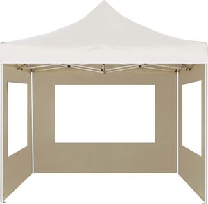 vidaXL Namiot imprezowy ze ściankami, aluminium, 2x2 m, kremowy 5