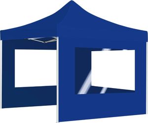 vidaXL Namiot imprezowy ze ściankami, aluminium, 2x2 m, niebieski 6