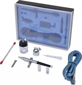 vidaXL Aerograf/pistolet do malowania ze zbiornikiem i dyszami 0,2/0,3/0,5 mm 4