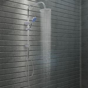 Zestaw prysznicowy vidaXL z deszczownicą z baterią chrom (145056) 1