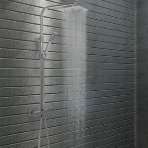 Zestaw prysznicowy vidaXL z deszczownicą z baterią chrom (145053) 1