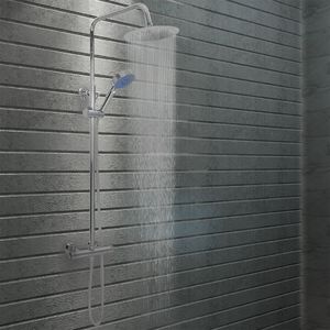 Zestaw prysznicowy vidaXL z deszczownicą z baterią chrom (145054) 1