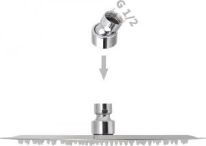 Deszczownica vidaXL klasyczna 1-funkcyjna chrom (142155) 6