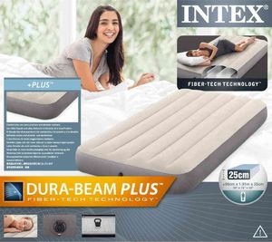 Intex Materac turystyczny Deluxe Single High szary (64707) 5