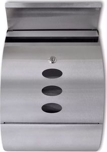 vidaXL Skrzynka na listy ze stali nierdzewnej 2