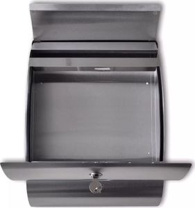 vidaXL Skrzynka na listy ze stali nierdzewnej 3