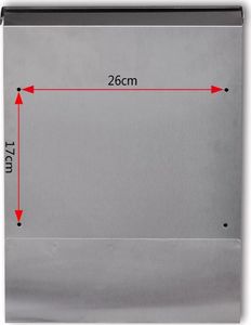 vidaXL Skrzynka na listy ze stali nierdzewnej 5