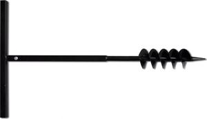 vidaXL Świder glebowy z uchwytem, 100 mm, przedłużany, 5 m, stal 3