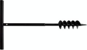 vidaXL Świder glebowy z uchwytem, 100 mm, przedłużany, 9 m, stal 3