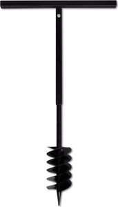 vidaXL Świder glebowy z uchwytem, 120 mm, przedłużany, 9 m, stal 5