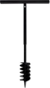 vidaXL Świder glebowy z uchwytem, 120 mm, z rurą przedłużającą, 13 m, stal 5
